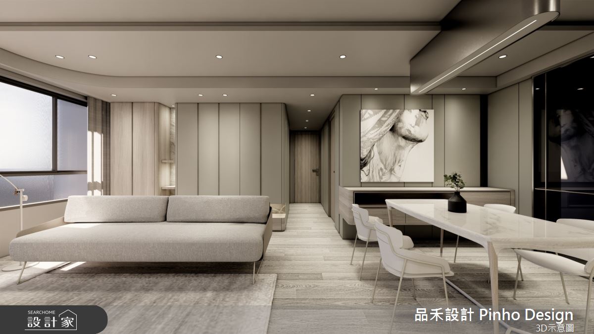 45坪新成屋(5年以下)＿簡約風客廳餐廳走廊案例圖片＿品禾設計＿品禾設計15_45坪簡約風之7