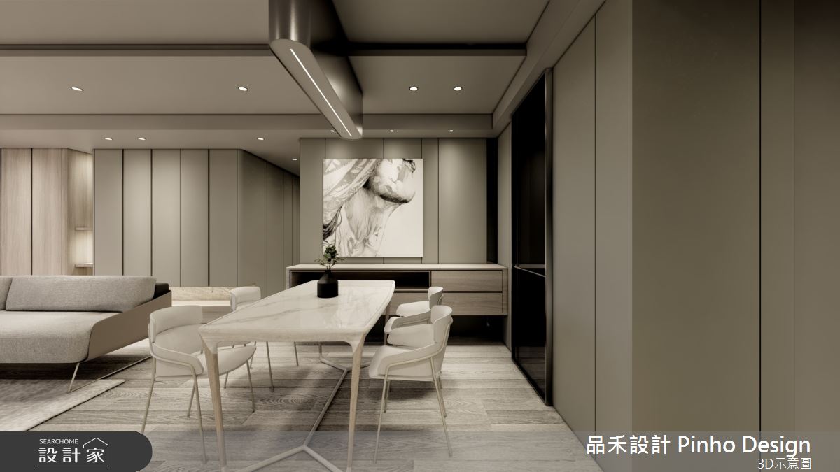 45坪新成屋(5年以下)＿簡約風客廳餐廳案例圖片＿品禾設計＿品禾設計15_45坪簡約風之8