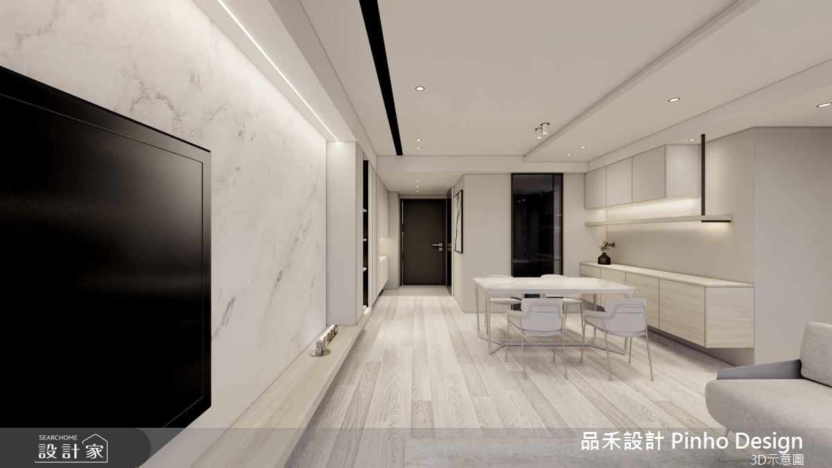 45坪新成屋(5年以下)＿簡約風玄關客廳餐廳案例圖片＿品禾設計＿品禾設計16_45坪簡約風之7