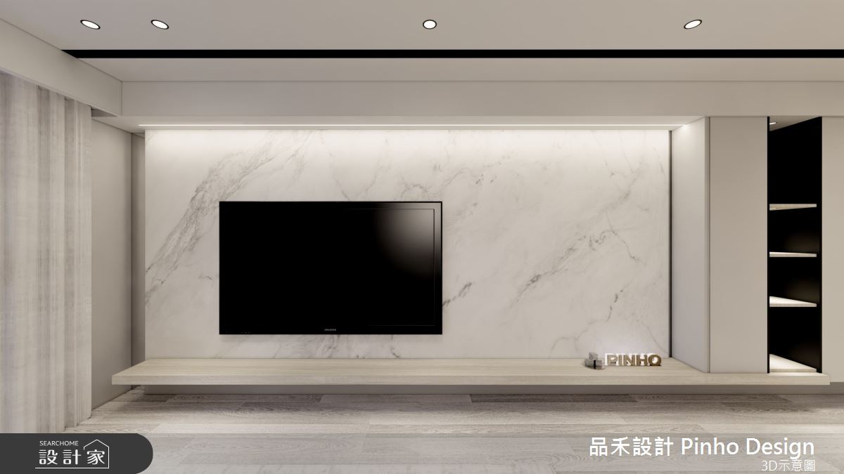 45坪新成屋(5年以下)＿簡約風客廳案例圖片＿品禾設計＿品禾設計16_45坪簡約風之6