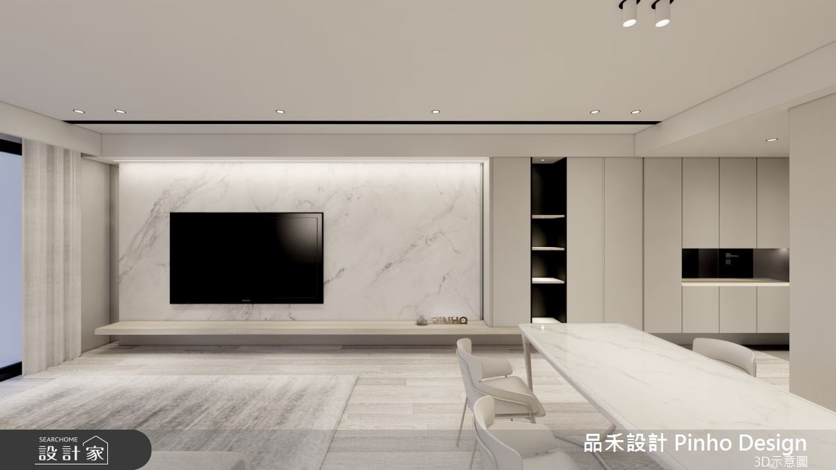 45坪新成屋(5年以下)＿簡約風客廳餐廳案例圖片＿品禾設計＿品禾設計16_45坪簡約風之5