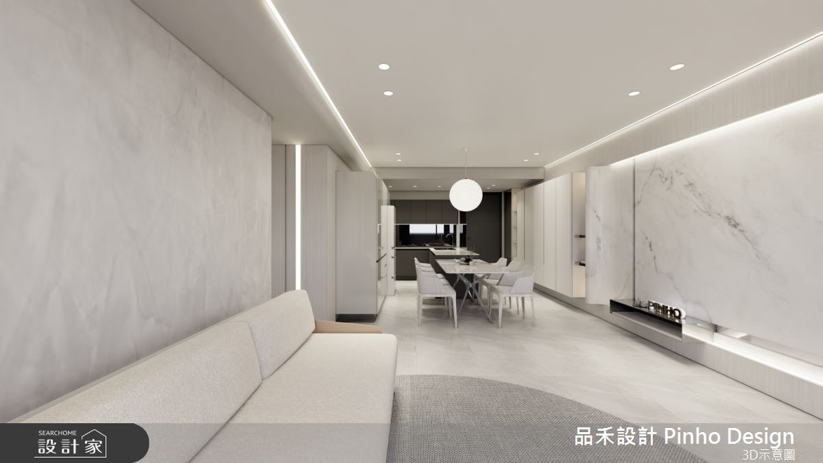 55坪新成屋(5年以下)＿簡約風客廳餐廳案例圖片＿品禾設計＿品禾設計17_55坪簡約風之5