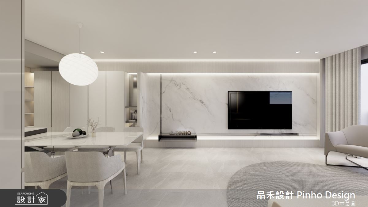 55坪新成屋(5年以下)＿簡約風客廳餐廳案例圖片＿品禾設計＿品禾設計17_55坪簡約風之9