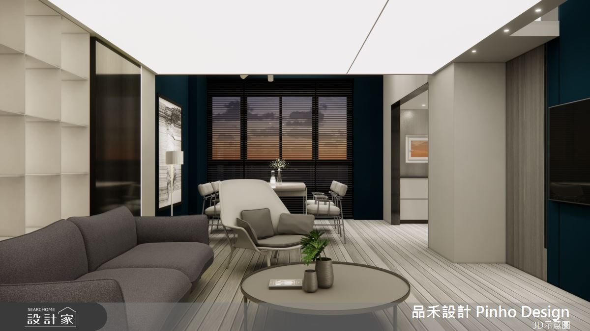 35坪新成屋(5年以下)＿簡約風客廳餐廳案例圖片＿品禾設計＿品禾設計18_35坪簡約風之5