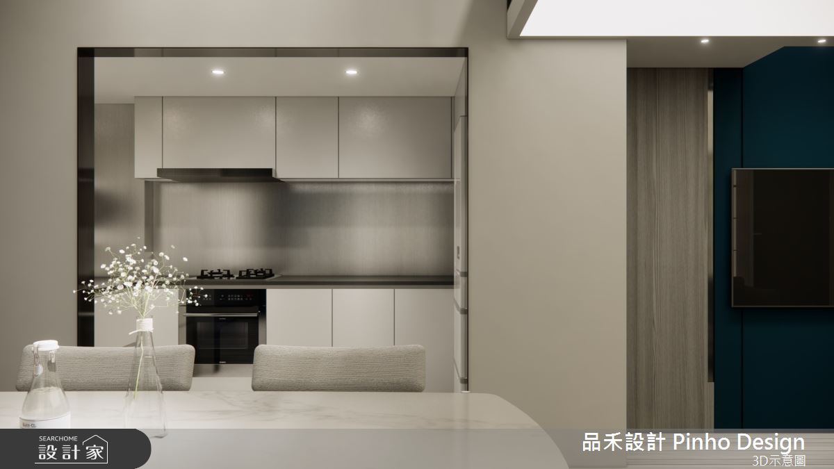35坪新成屋(5年以下)＿簡約風餐廳廚房案例圖片＿品禾設計＿品禾設計18_35坪簡約風之15