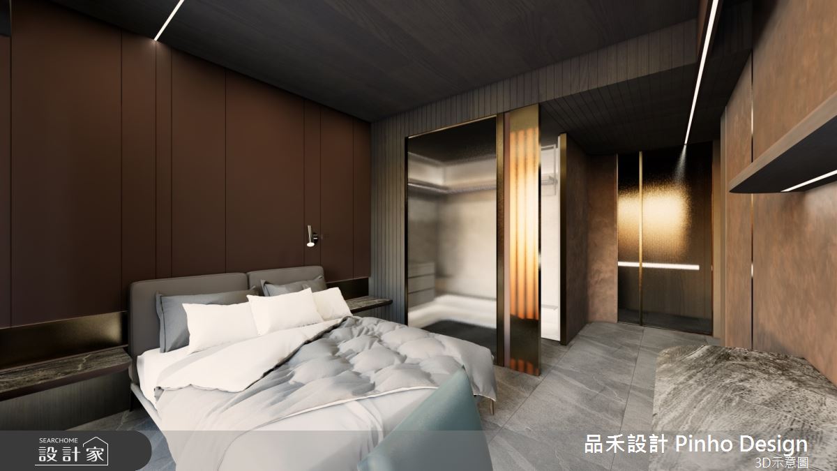 130坪新成屋(5年以下)＿簡式奢華風臥室更衣間案例圖片＿品禾設計＿品禾設計19_130坪簡式奢華風之24
