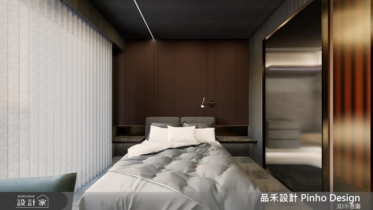 130坪新成屋(5年以下)＿簡式奢華風臥室更衣間案例圖片＿品禾設計＿品禾設計19_130坪簡式奢華風之23