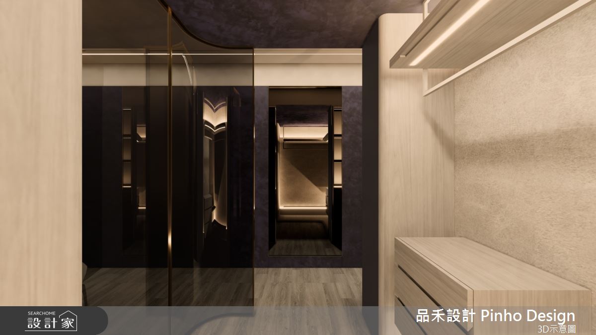 130坪新成屋(5年以下)＿簡式奢華風更衣間案例圖片＿品禾設計＿品禾設計19_130坪簡式奢華風之16