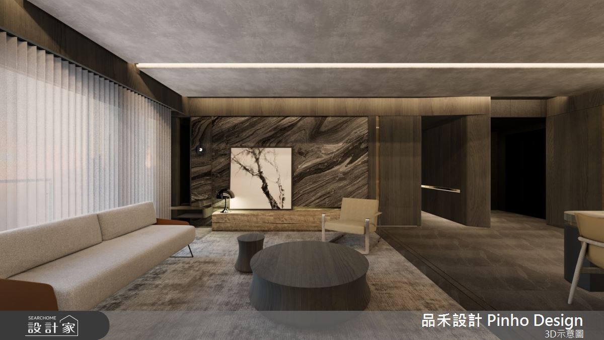 130坪新成屋(5年以下)＿簡式奢華風客廳案例圖片＿品禾設計＿品禾設計19_130坪簡式奢華風之8