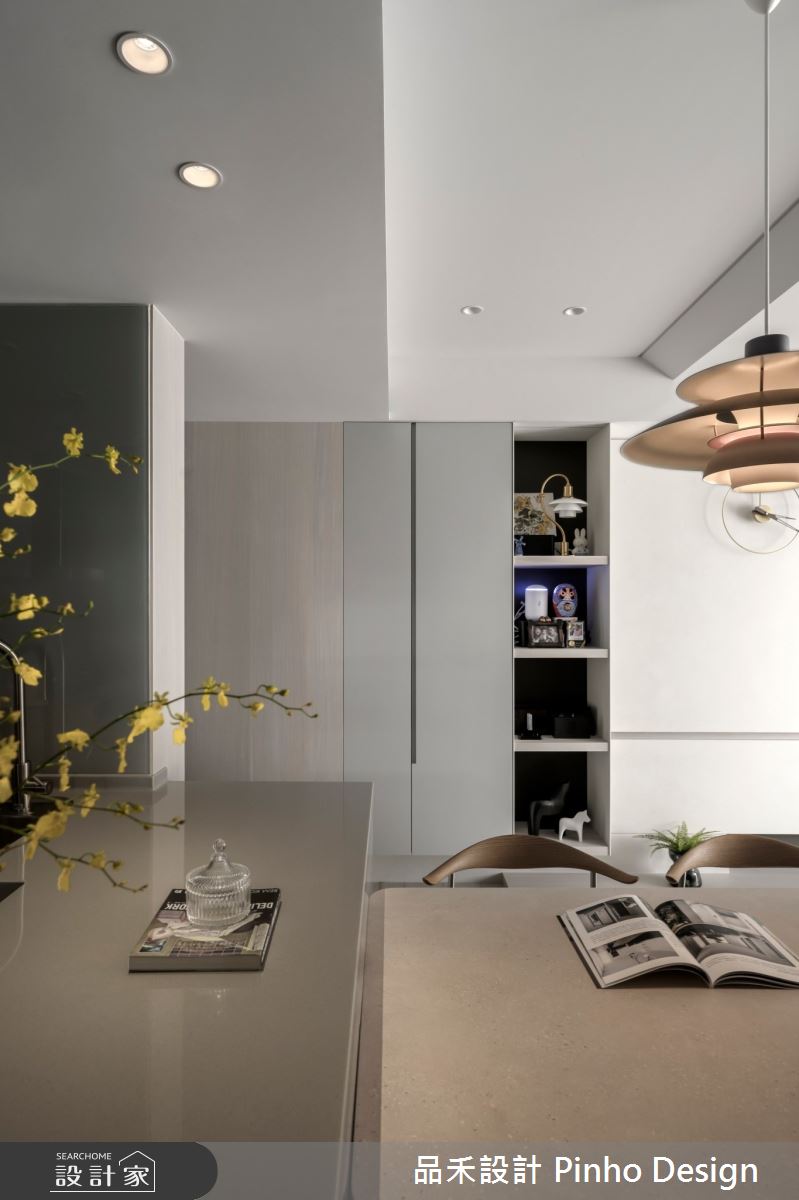 40坪新成屋(5年以下)＿簡約風餐廳中島案例圖片＿品禾設計＿品禾設計20_40坪簡約風之5