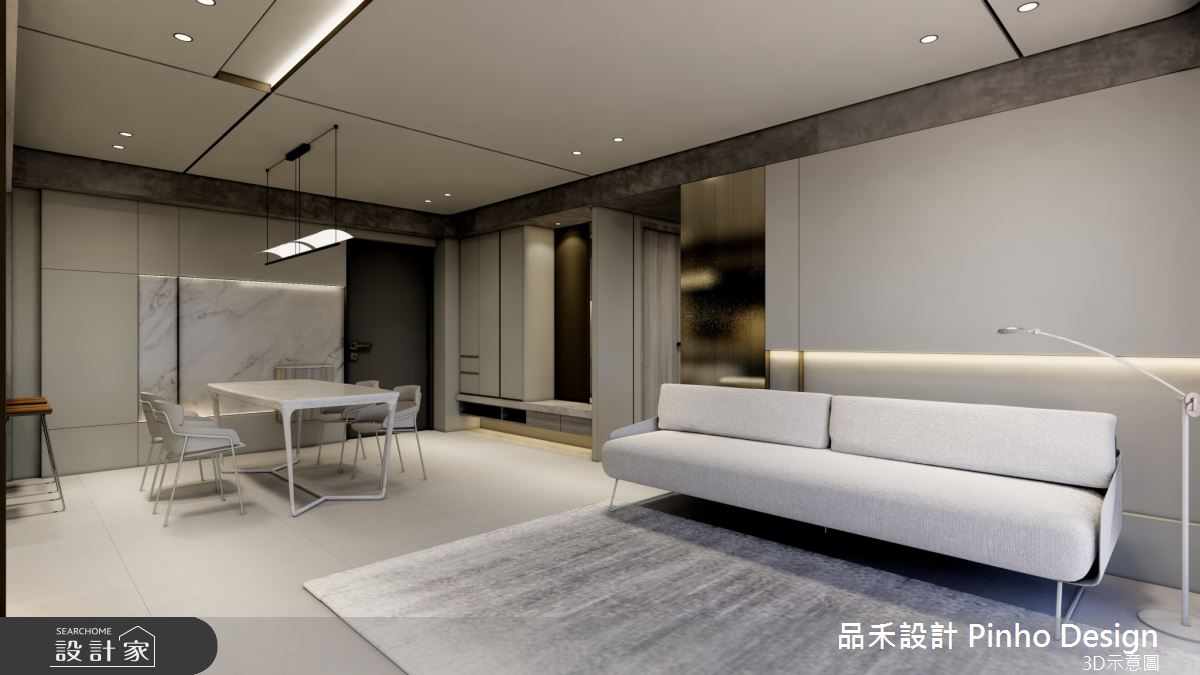 50坪新成屋(5年以下)＿簡約風玄關客廳餐廳案例圖片＿品禾設計＿品禾設計21_50坪簡約風之13