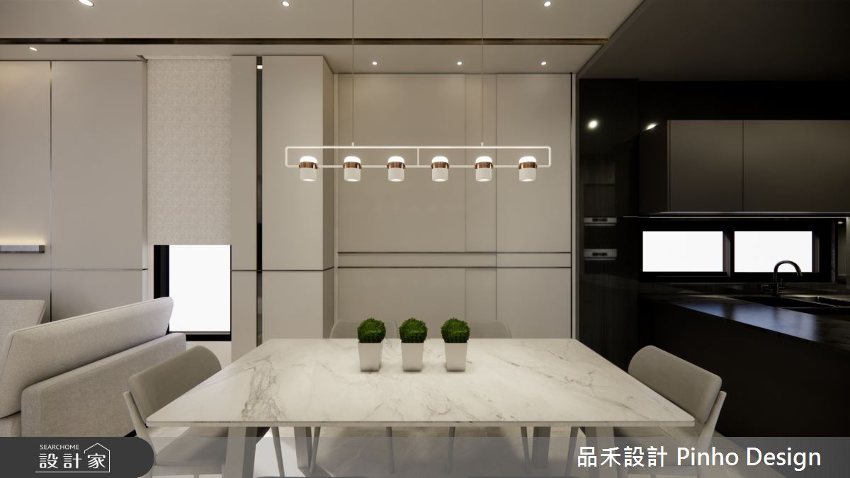 180坪新成屋(5年以下)＿簡約風客廳餐廳廚房中島案例圖片＿品禾設計＿品禾設計22_180坪簡約風之9