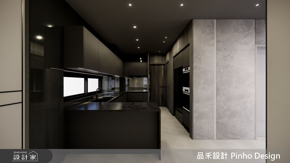 180坪新成屋(5年以下)＿簡約風廚房中島案例圖片＿品禾設計＿品禾設計22_180坪簡約風之10
