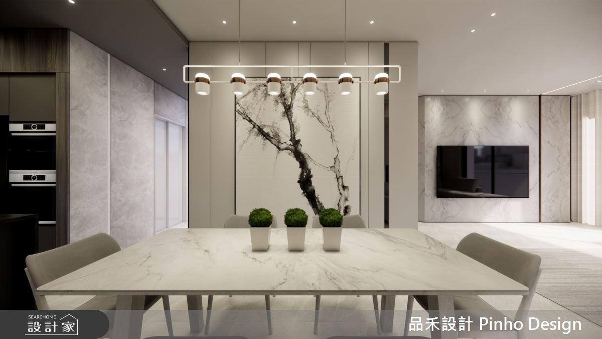 180坪新成屋(5年以下)＿簡約風客廳餐廳案例圖片＿品禾設計＿品禾設計22_180坪簡約風之11