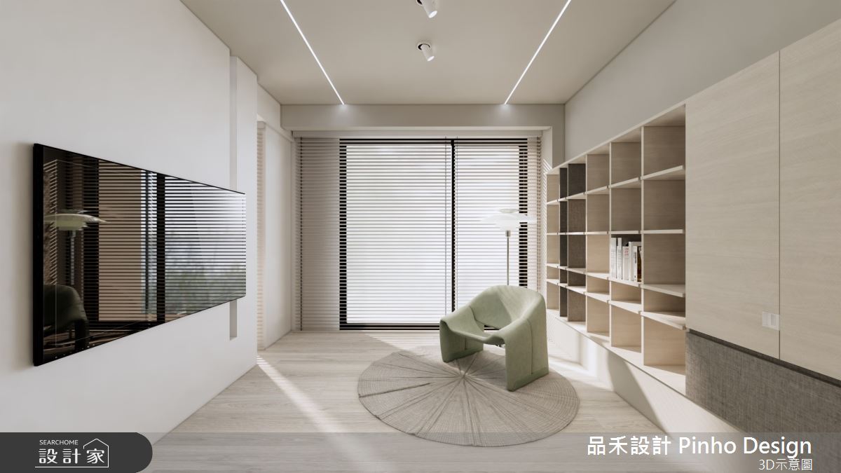 110坪新成屋(5年以下)＿簡約風書房多功能室案例圖片＿品禾設計＿品禾設計25_110坪簡約風之16