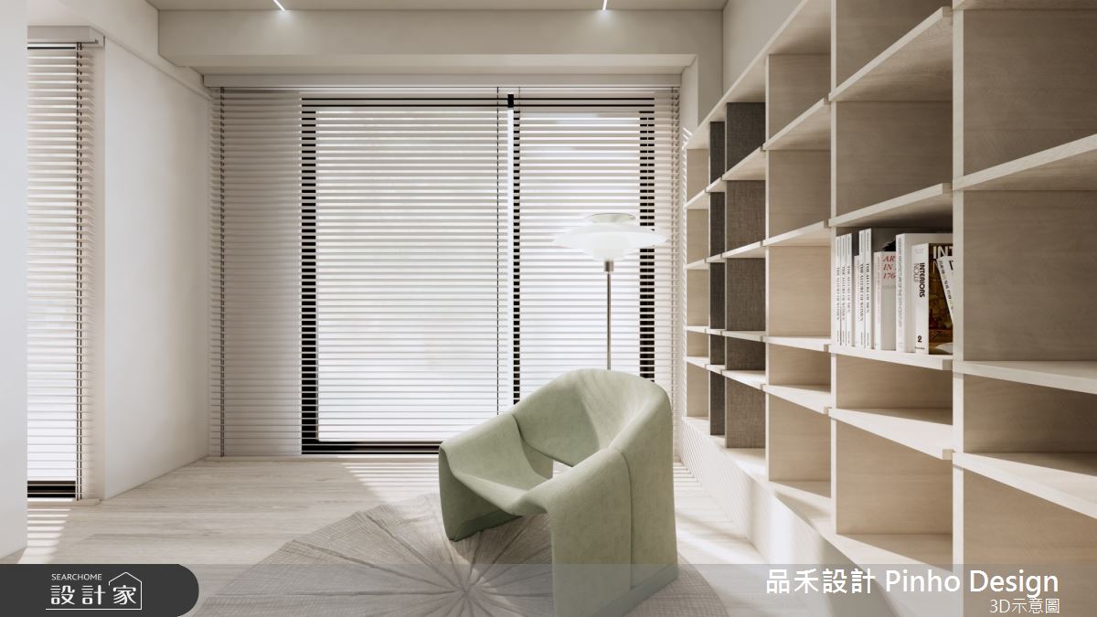110坪新成屋(5年以下)＿簡約風書房多功能室案例圖片＿品禾設計＿品禾設計25_110坪簡約風之17