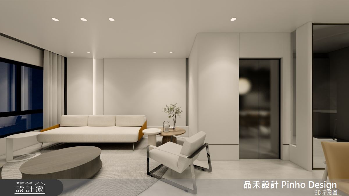 110坪新成屋(5年以下)＿簡約風客廳案例圖片＿品禾設計＿品禾設計25_110坪簡約風之8