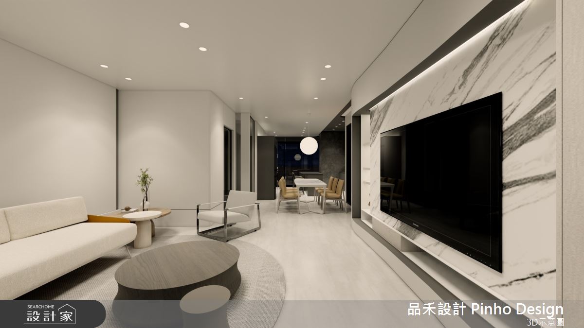 110坪新成屋(5年以下)＿簡約風客廳餐廳案例圖片＿品禾設計＿品禾設計25_110坪簡約風之4