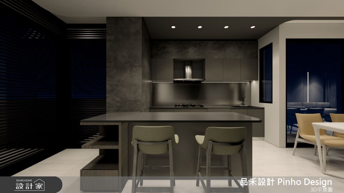 110坪新成屋(5年以下)＿簡約風餐廳廚房吧檯案例圖片＿品禾設計＿品禾設計25_110坪簡約風之11