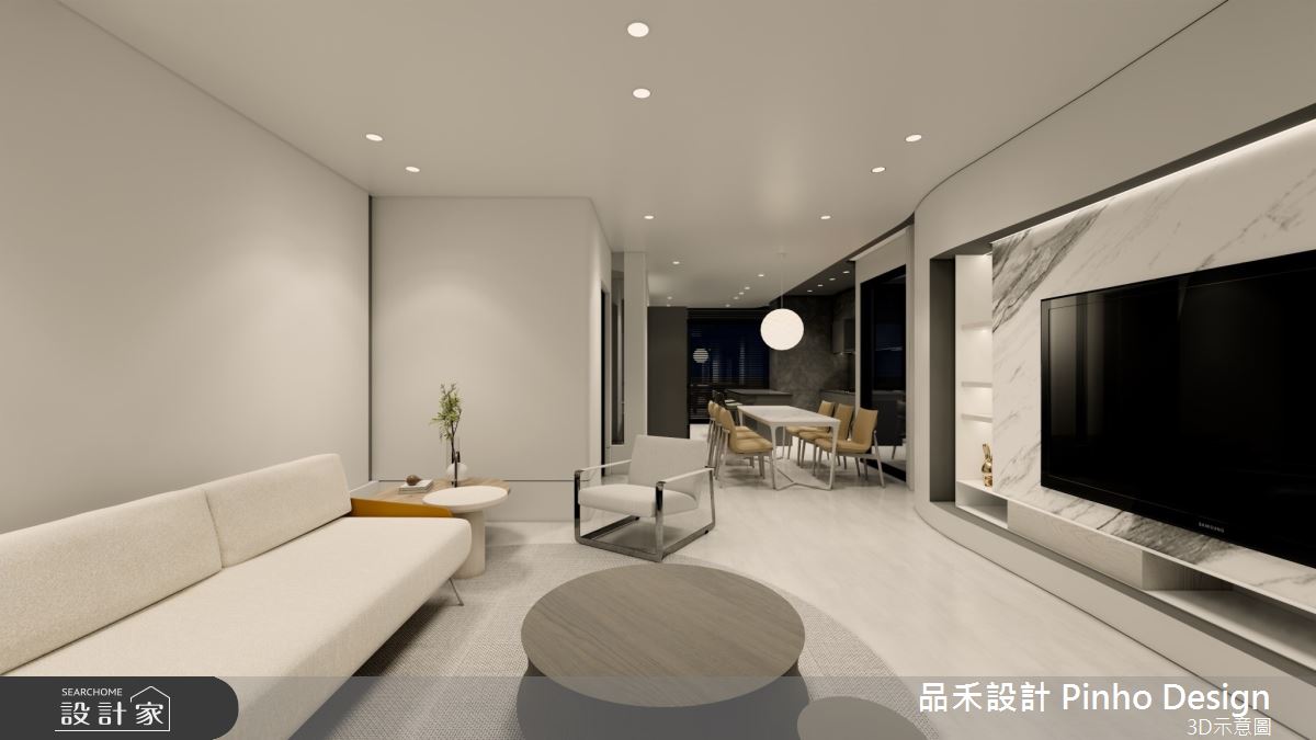 110坪新成屋(5年以下)＿簡約風客廳餐廳廚房案例圖片＿品禾設計＿品禾設計25_110坪簡約風之5