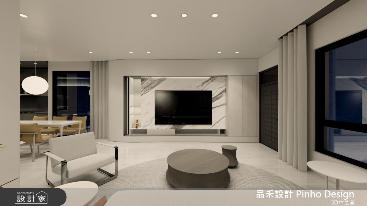 110坪新成屋(5年以下)＿簡約風客廳餐廳案例圖片＿品禾設計＿品禾設計25_110坪簡約風之1