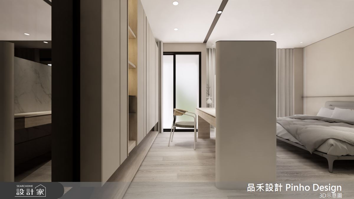 110坪新成屋(5年以下)＿簡約風臥室案例圖片＿品禾設計＿品禾設計25_110坪簡約風之26