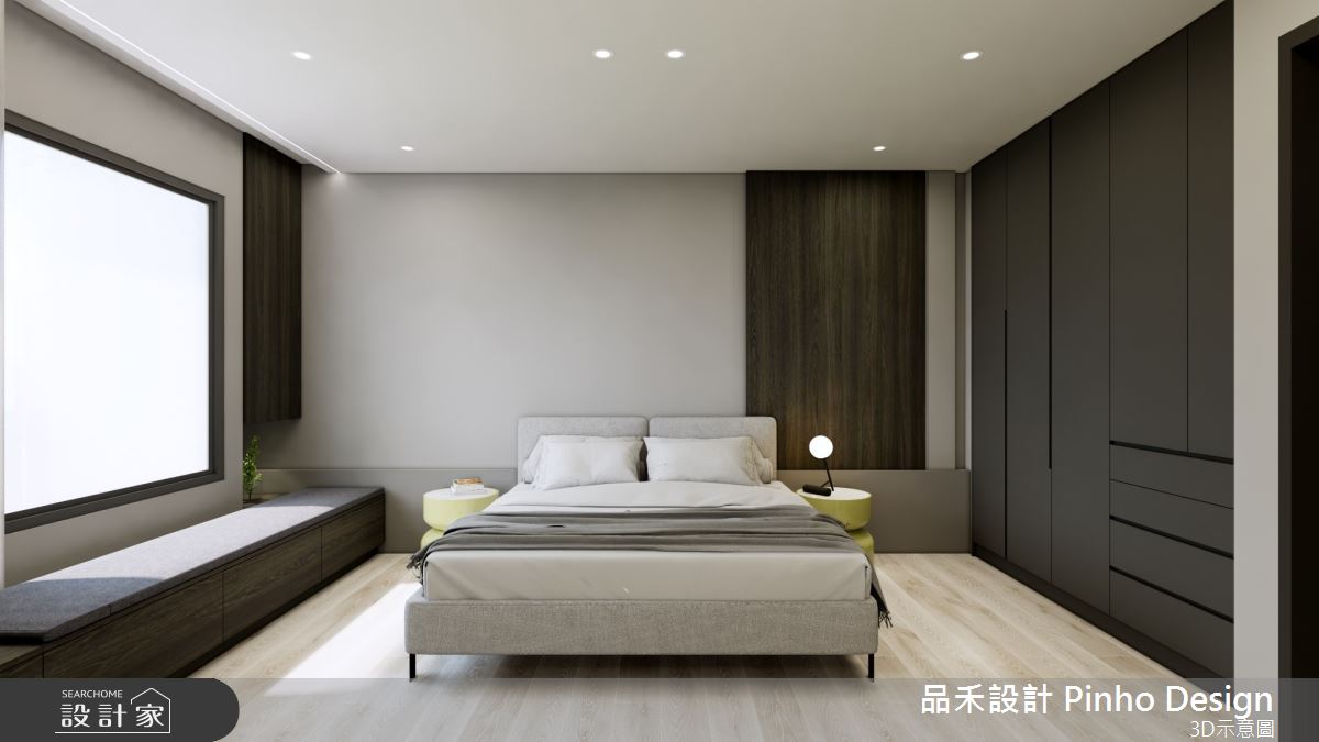 43坪新成屋(5年以下)＿簡約風臥室臥榻案例圖片＿品禾設計＿品禾設計27_43坪簡約風之10