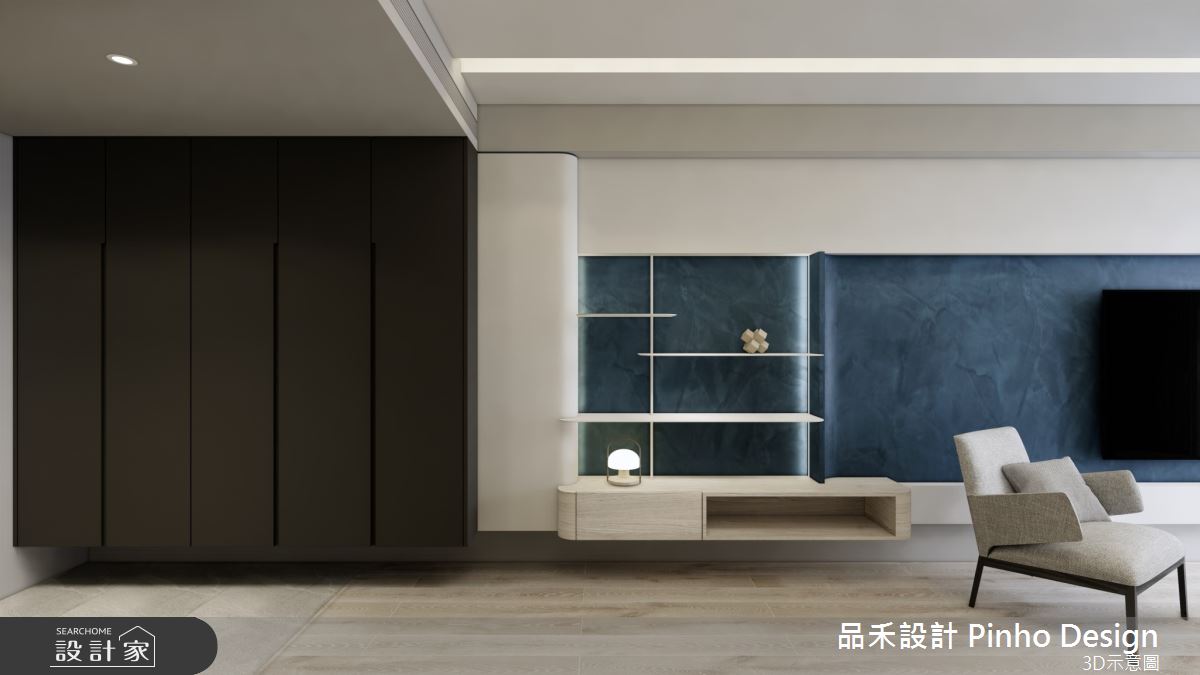 43坪新成屋(5年以下)＿簡約風客廳案例圖片＿品禾設計＿品禾設計27_43坪簡約風之7