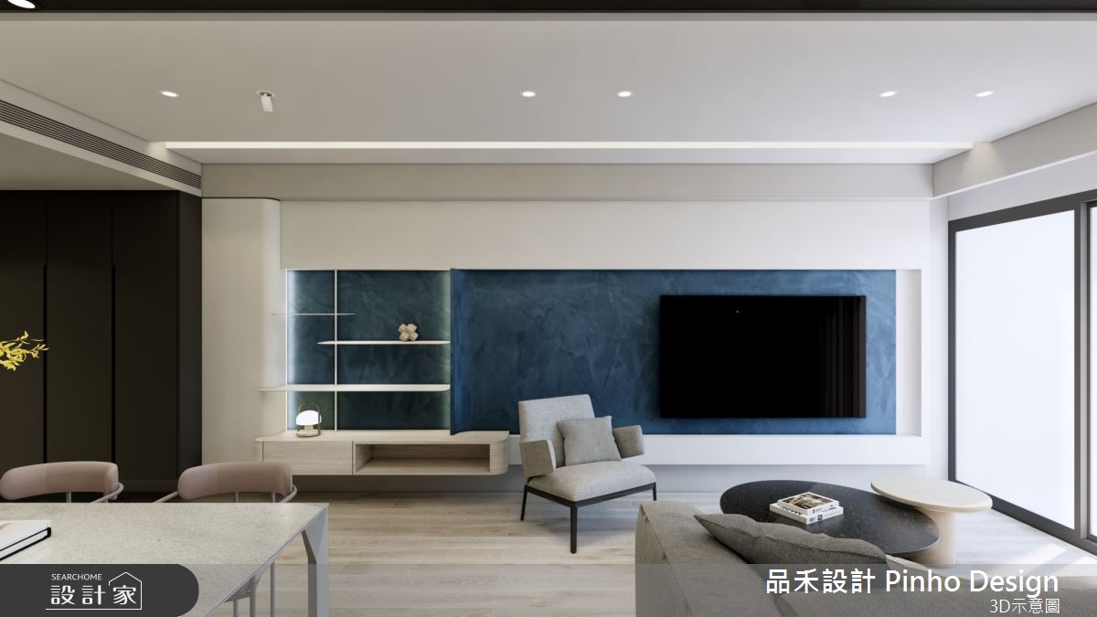 43坪新成屋(5年以下)＿簡約風客廳案例圖片＿品禾設計＿品禾設計27_43坪簡約風之6