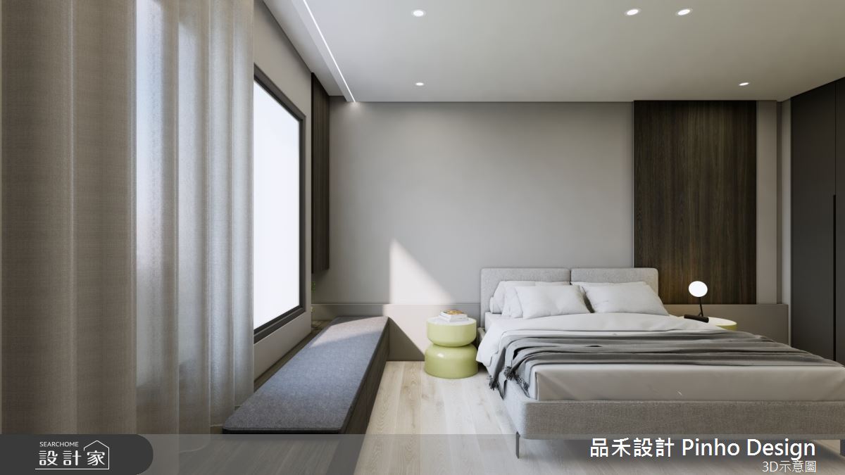 43坪新成屋(5年以下)＿簡約風臥室臥榻案例圖片＿品禾設計＿品禾設計27_43坪簡約風之9