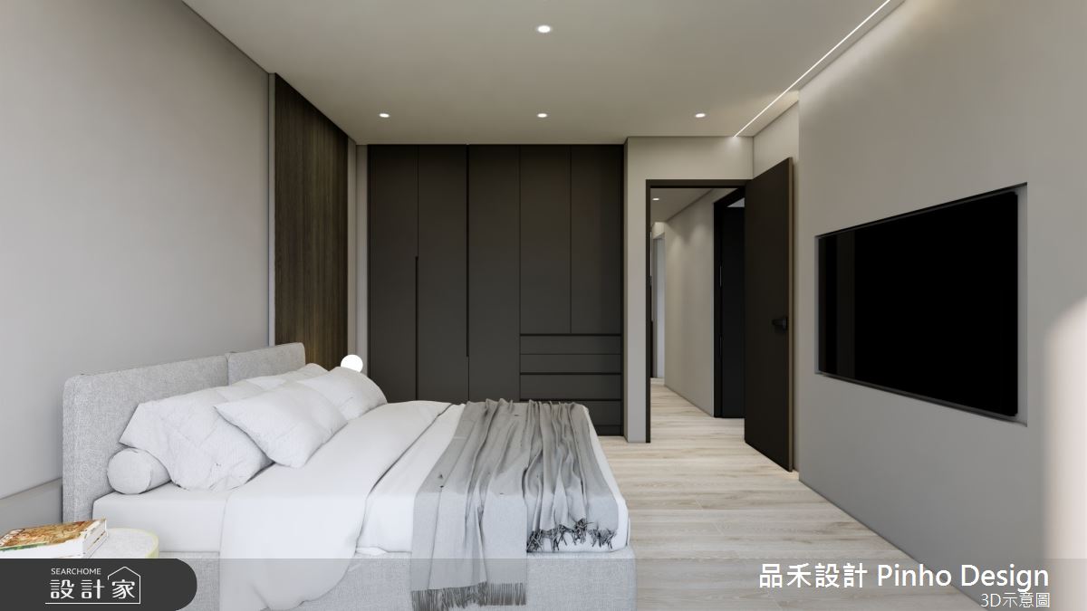 43坪新成屋(5年以下)＿簡約風臥室案例圖片＿品禾設計＿品禾設計27_43坪簡約風之11