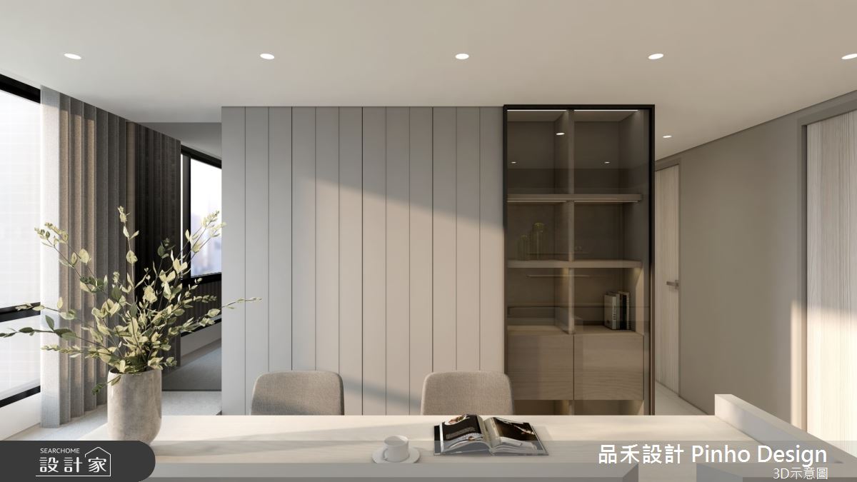 45坪新成屋(5年以下)＿簡約風書房案例圖片＿品禾設計＿品禾設計28_45坪簡約風之6