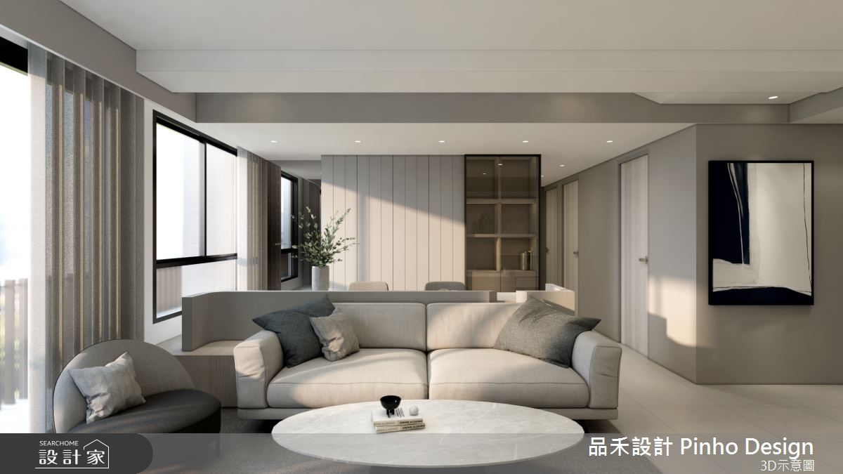 45坪新成屋(5年以下)＿簡約風客廳案例圖片＿品禾設計＿品禾設計28_45坪簡約風之5