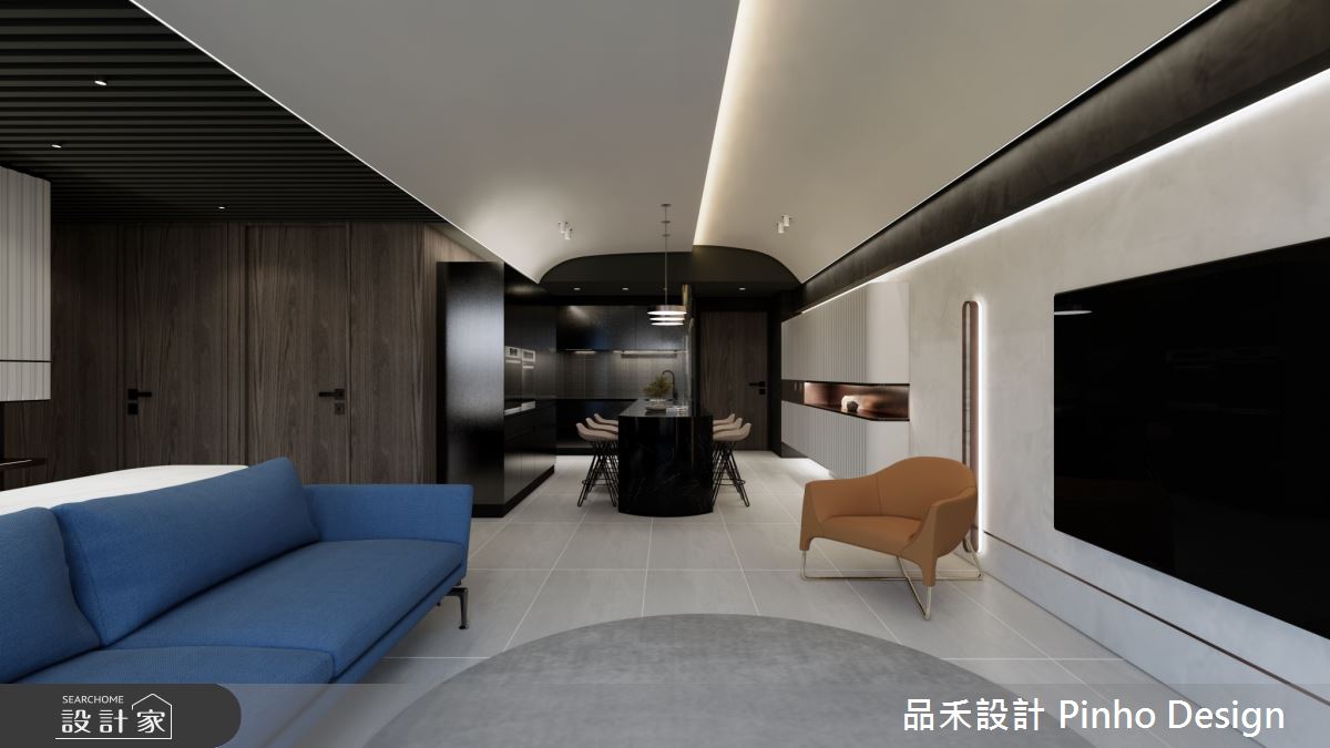 60坪新成屋(5年以下)＿輕奢風客廳餐廳廚房案例圖片＿品禾設計＿品禾設計33_60坪輕奢風之10