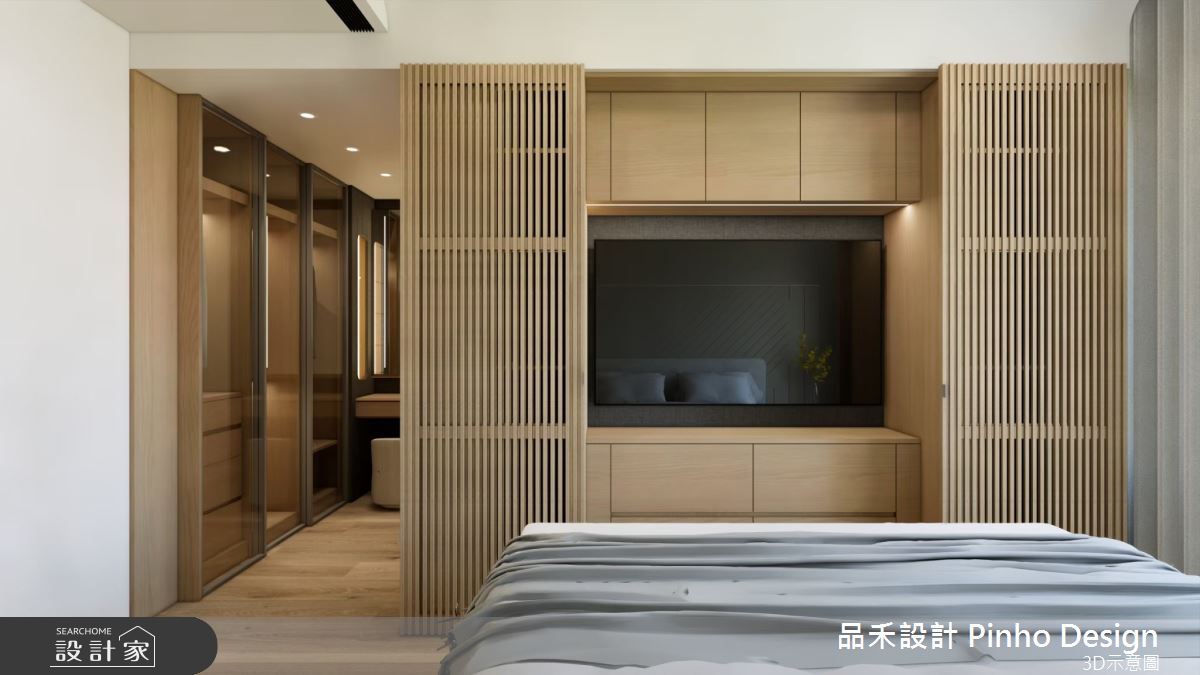 40坪新成屋(5年以下)＿日式風臥室更衣間案例圖片＿品禾設計＿品禾設計34_40坪日式風之29