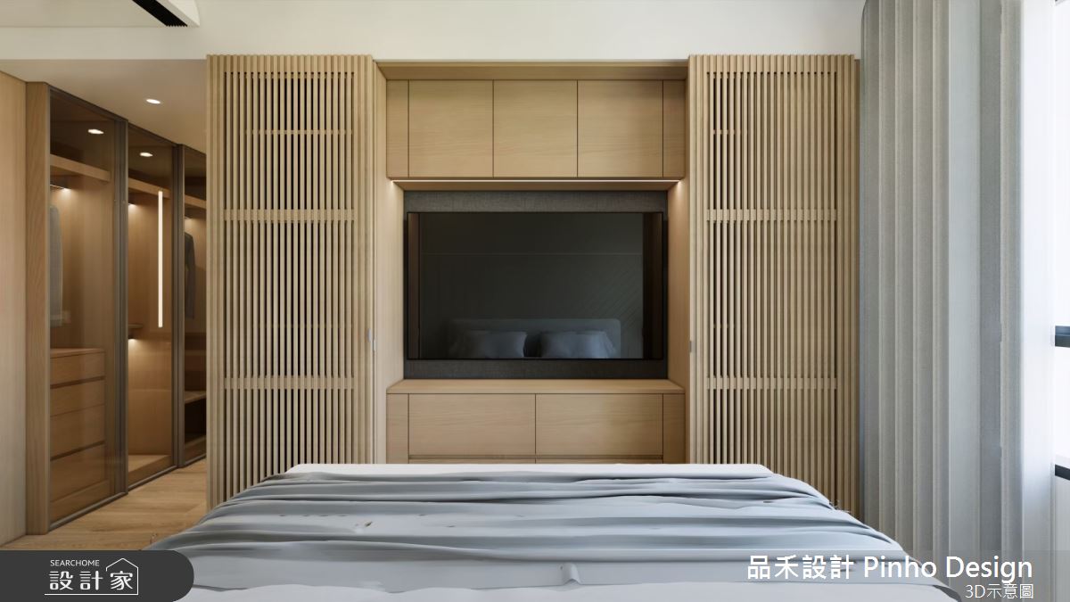 40坪新成屋(5年以下)＿日式風臥室更衣間案例圖片＿品禾設計＿品禾設計34_40坪日式風之28