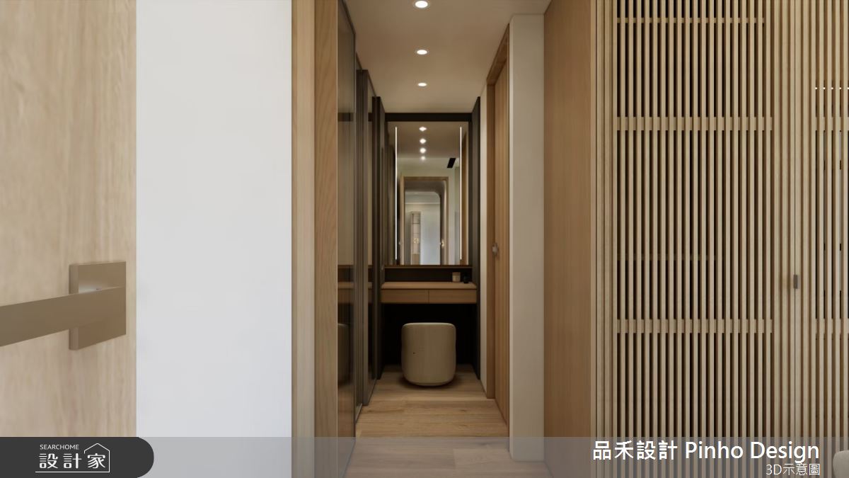 40坪新成屋(5年以下)＿日式風更衣間案例圖片＿品禾設計＿品禾設計34_40坪日式風之21