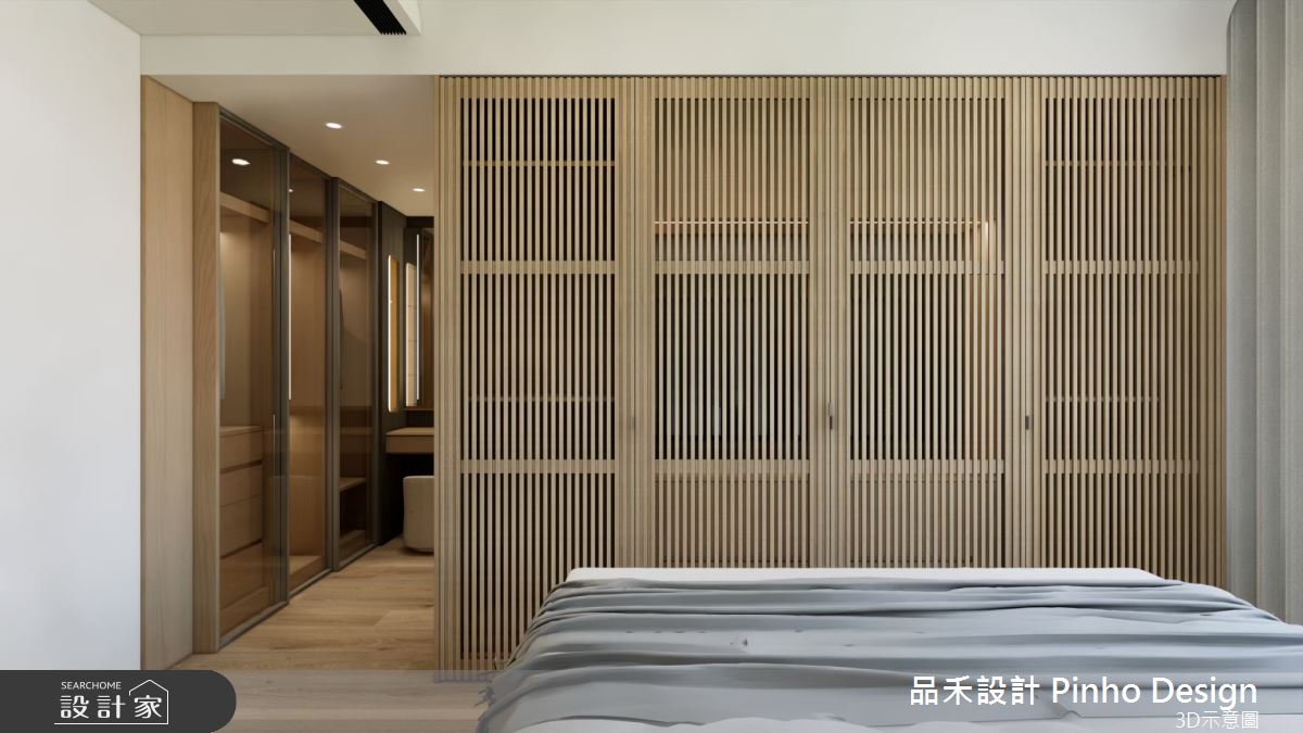 40坪新成屋(5年以下)＿日式風更衣間臥榻案例圖片＿品禾設計＿品禾設計34_40坪日式風之30