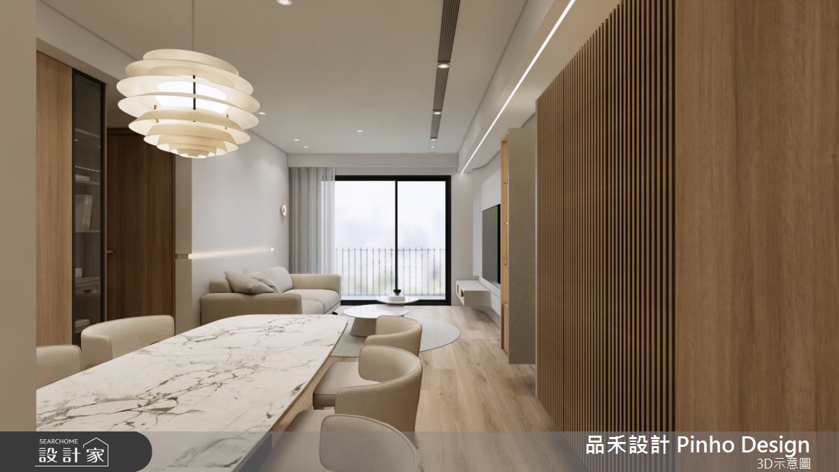 40坪新成屋(5年以下)＿日式風客廳餐廳案例圖片＿品禾設計＿品禾設計34_40坪日式風之1