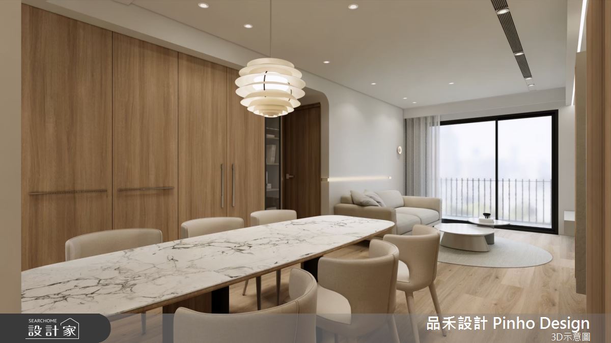 40坪新成屋(5年以下)＿日式風客廳餐廳案例圖片＿品禾設計＿品禾設計34_40坪日式風之2