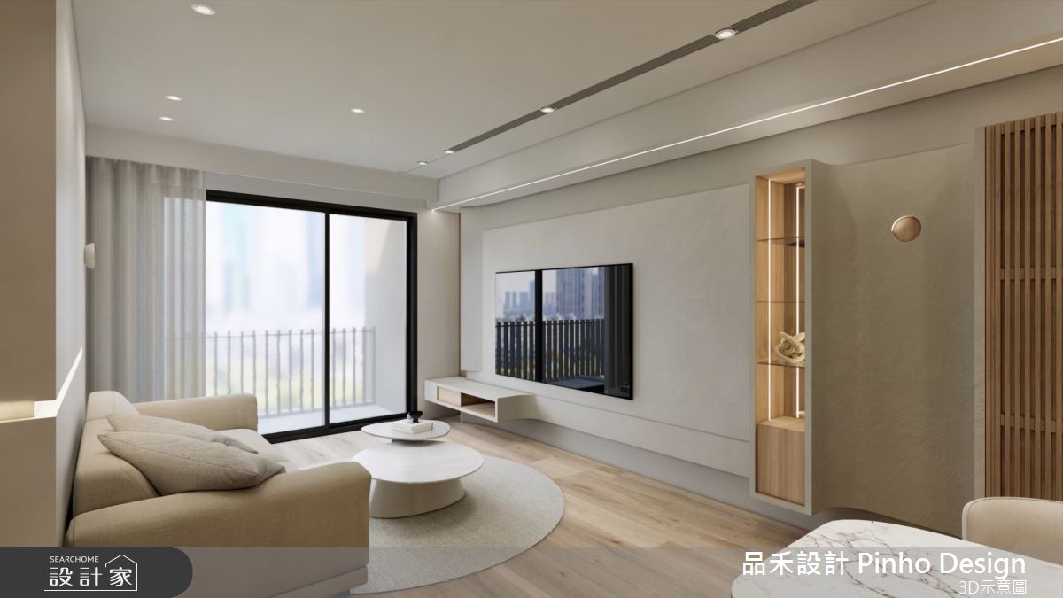 40坪新成屋(5年以下)＿日式風客廳案例圖片＿品禾設計＿品禾設計34_40坪日式風之5