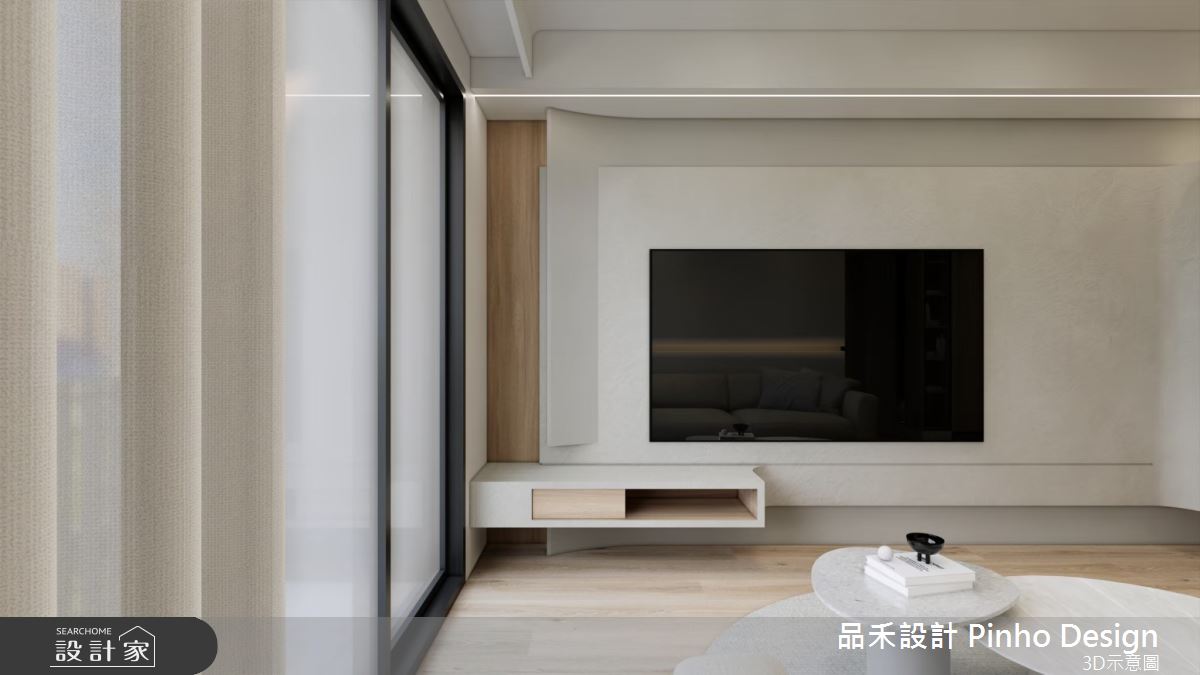 40坪新成屋(5年以下)＿日式風客廳案例圖片＿品禾設計＿品禾設計34_40坪日式風之6