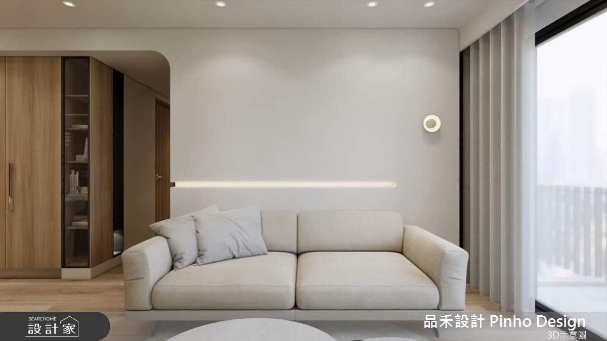 40坪新成屋(5年以下)＿日式風客廳案例圖片＿品禾設計＿品禾設計34_40坪日式風之18