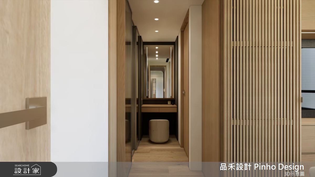 40坪新成屋(5年以下)＿日式風更衣間案例圖片＿品禾設計＿品禾設計34_40坪日式風之20