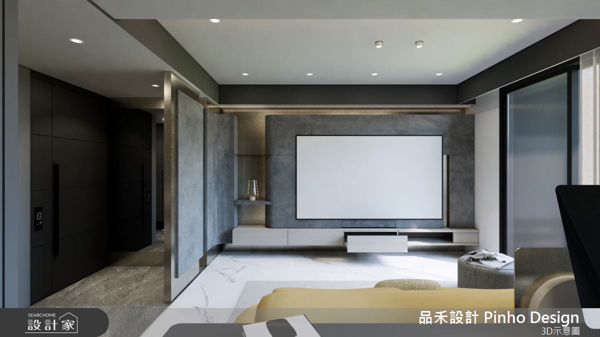 40坪新成屋(5年以下)＿輕奢簡約風客廳案例圖片＿品禾設計＿品禾設計35_40坪輕奢簡約風之5