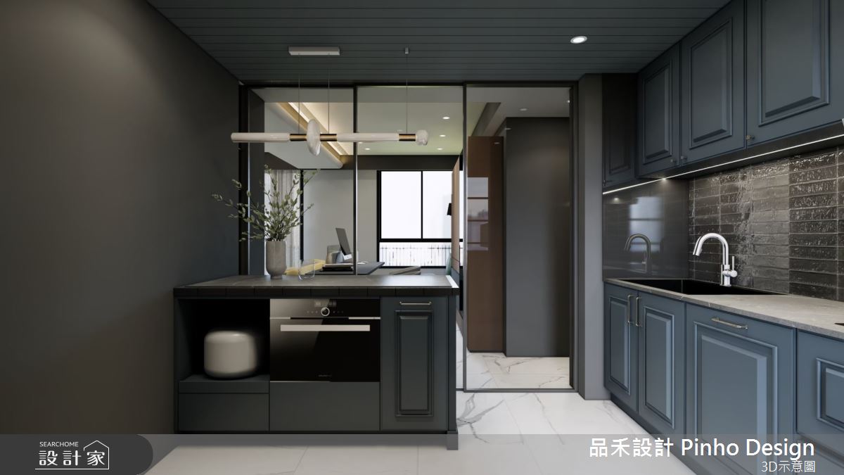 40坪新成屋(5年以下)＿輕奢簡約風廚房案例圖片＿品禾設計＿品禾設計35_40坪輕奢簡約風之15
