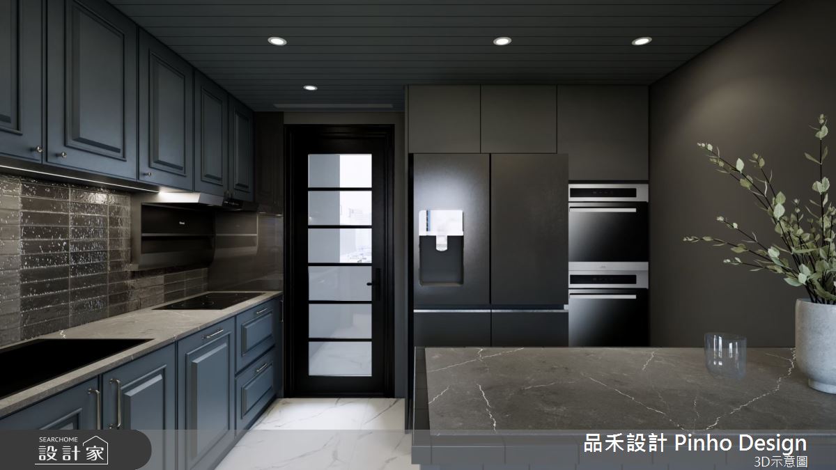 40坪新成屋(5年以下)＿輕奢簡約風廚房中島案例圖片＿品禾設計＿品禾設計35_40坪輕奢簡約風之13
