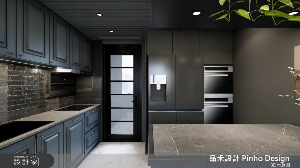 40坪新成屋(5年以下)＿輕奢簡約風廚房中島案例圖片＿品禾設計＿品禾設計35_40坪輕奢簡約風之12