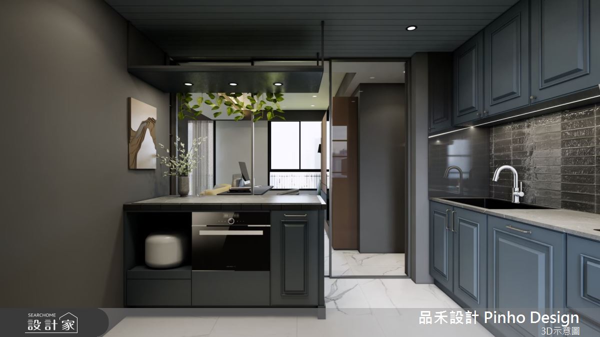40坪新成屋(5年以下)＿輕奢簡約風廚房中島案例圖片＿品禾設計＿品禾設計35_40坪輕奢簡約風之16