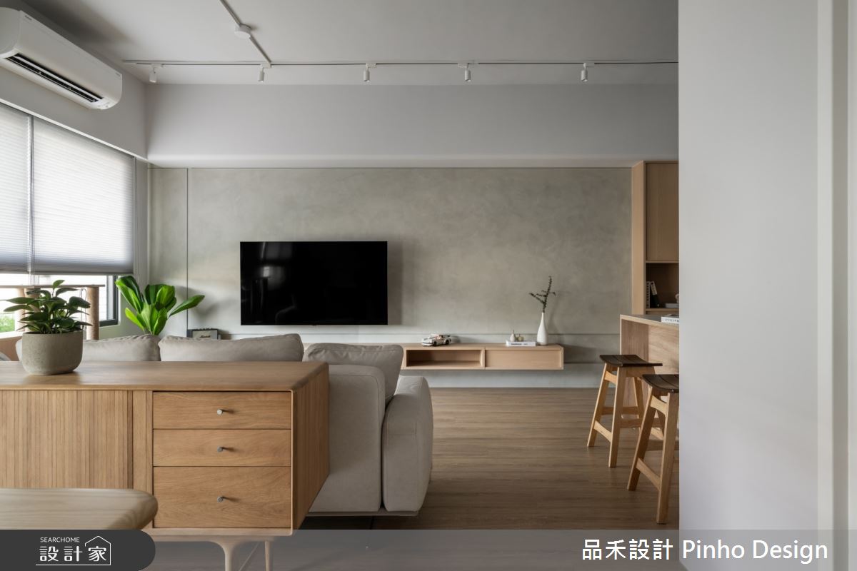 38坪新成屋(5年以下)＿侘寂風客廳案例圖片＿品禾設計＿品禾設計36_38坪侘寂風之13